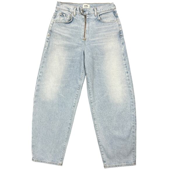 Citizens of Humanity Calista Curve Jeans 26" Exposed Zipper Balloon Barrel Leg - Picture 2 of 14